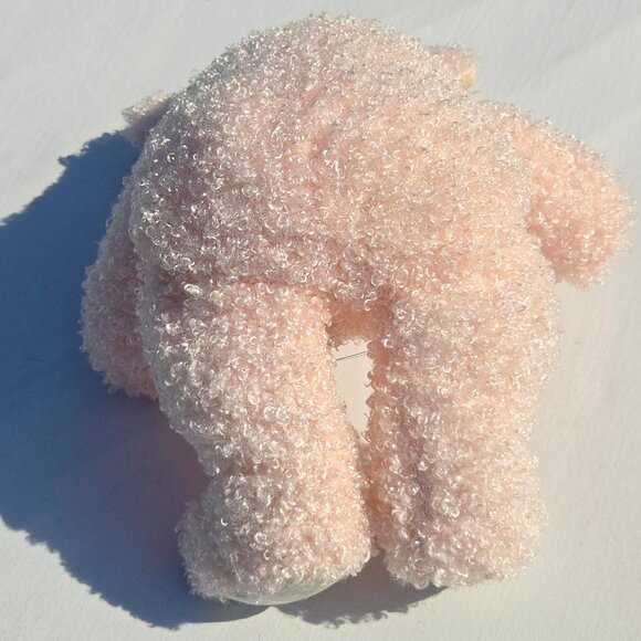 Sold -Plush Soft Pink Dusty Rose Mouse by Proud Toy Sweet Xtra Soft Shaggy Curly - Picture 9 of 12